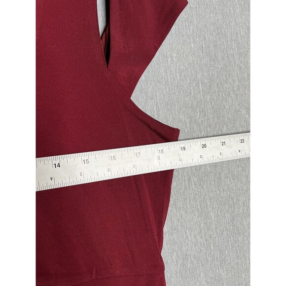 Kimi and Kai Maternity Dress Body-con Short Cold Shoulder Maroon Red Women Sz M - Picture 5 of 11